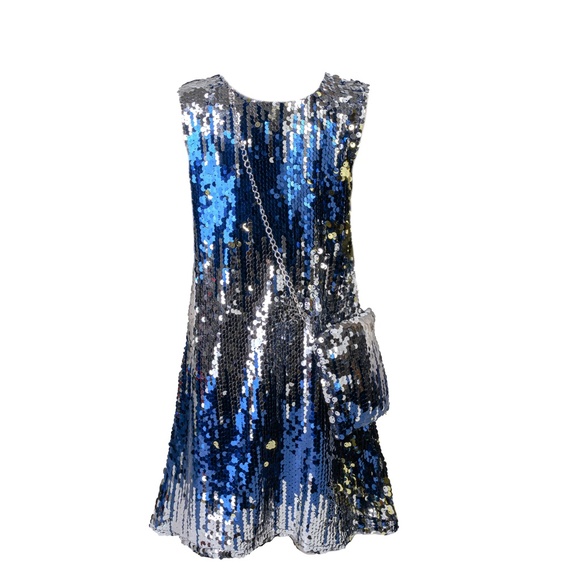 Sequin Silver girl's dress - Picture 1 of 1